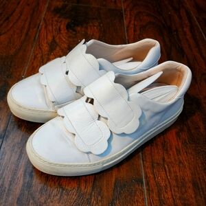 RARE Minna Parikka Velcro White Leather Bunny Sneakers